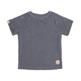 T-shirt in terry badstof - Anthracite