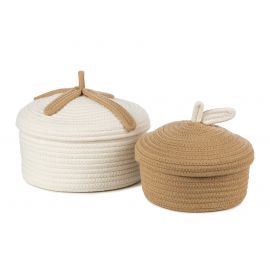 Bowie touwmandjes - Naturel - set van 2