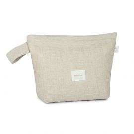 Lin français toilettas - Greige - 34x24 cm