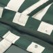 Everly gewatteerde draagtas - Stripe: Hunter green & sandy