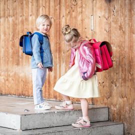 Kleine leren schooltas Sailor - Cobalt