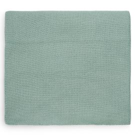Deken wieg Basic Knit - Forest green - 75 x 100 cm