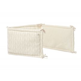 Box/bedbumper Spring Knit - Ivory - 35 x 180 cm