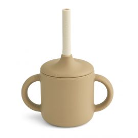 Cameron drinkbeker met rietje - Oat & sandy mix