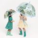 Transparante paraplu - Bloemen & vogels