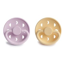 Frigg tutje Moon - 2-Pack - Silicone - Pale Daffodil & Soft Lilac