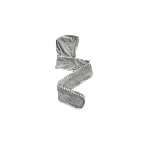 bonnet-écharpe enfant gris chiné en velours bonnet-écharpe enfant gris chiné en velours