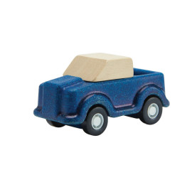 Plan Toys - Blauwe houten auto - PlanWorld