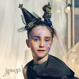 Souza for Kids - Diadeem met hoedje Samara - zwart