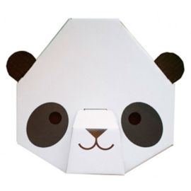 Cute panda hoofd in karton