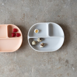 Assiette en silicone à ventouse et compartiments - Cloud