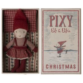 Kerstelfje Pixy Elfie in luciferdoosje