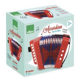 vrolijk rood accordeon