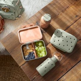 Lunchbox in RVS Happy - Prints olive