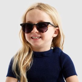 Junior zonnebrillen 6 tot 11 jaar oud - Francis Jr. - Zwarte/schildpadmatte