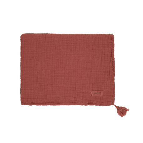 Wabi Sabi Dubbele mousseline deken 65x100 - Rosewood