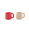 Set van twee siliconenbekers - Cherry Red/Vanilla