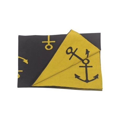châle bébé tricoté 'anchor navy' 80x100cm châle bébé tricoté 'anchor navy' 80x100cm