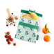 Pochette casse-croûtes lavable et réutilisable Snack'n'Go - Ratons laveurs
