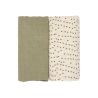 Set van 2 mousseline luiers L - 80x80 cm - Caramel