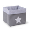 Childhome - Canvas Mand - 32x32x29 cm - Grey Stripes