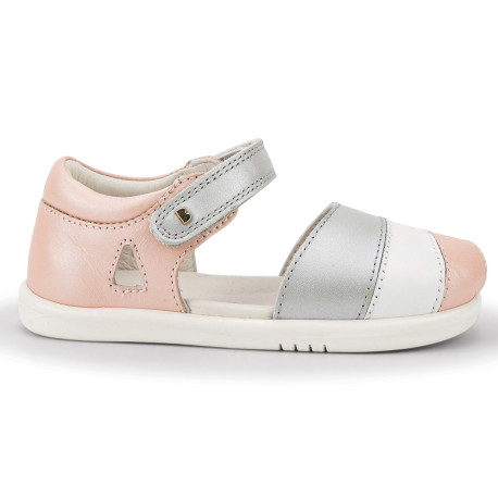 Schoenen I Walk Twist Seashell Shimmer Silver Stripe - Bobux