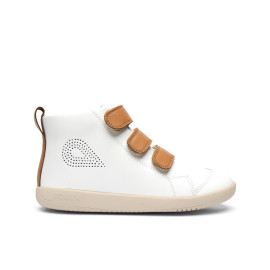 Schoenen KID+ Hi Court White Caramel - Bobux