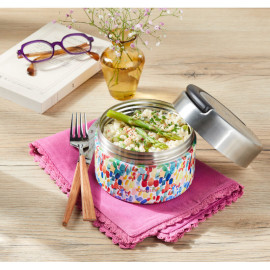 Roestvrijstalen geïsoleerde lunchbox met draaghendel - ARTY - 650ml - Qwetch