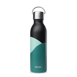 Isothermische waterfles ACTIVE 600ml Horizon Zwart - Qwetch