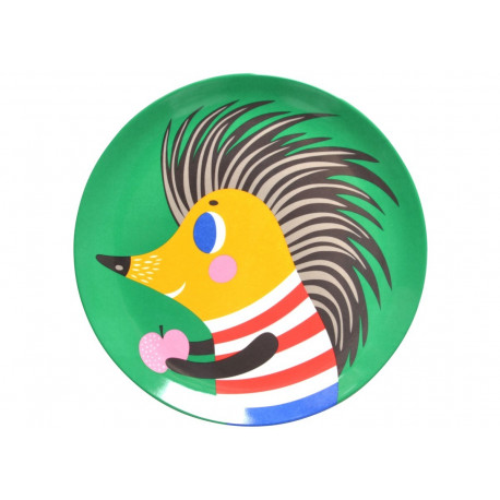 assiette mélamine Helen Dardik 'green hedgehog' assiette mélamine Helen Dardik 'green hedgehog'