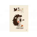 vrolijke poster 'Hetty Hedgehog' (A3)