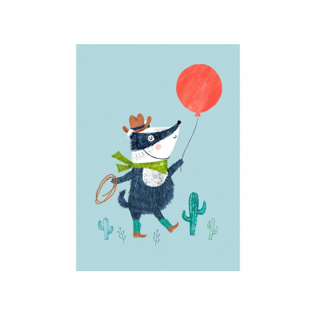 carte postale Rebecca Jones 'Badger' carte postale Rebecca Jones 'Badger'