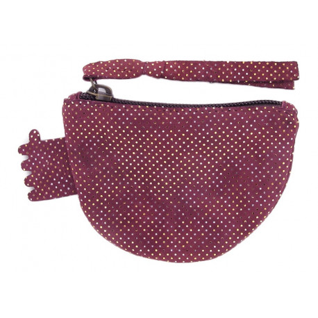 porte-monnaie en cuir Bif 'Print paillettes bordeaux' porte-monnaie en cuir Bif 'Print paillettes bordeaux'