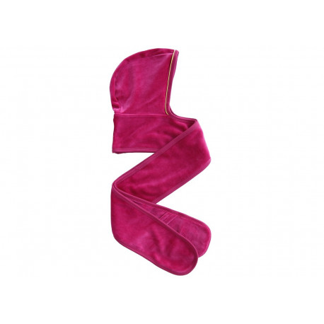 bonnet-écharpe enfant framboise en velours (9-12m) bonnet-écharpe enfant framboise en velours (9-12m)