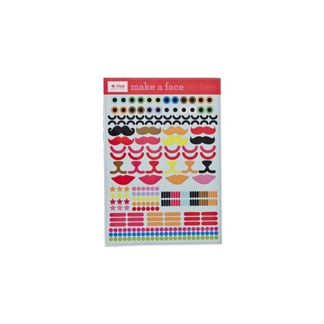 stickers décoratifs pour cadeau 'make a face'