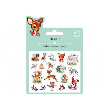 setje puffy stickers 'vintage diertjes' setje puffy stickers 'vintage diertjes'