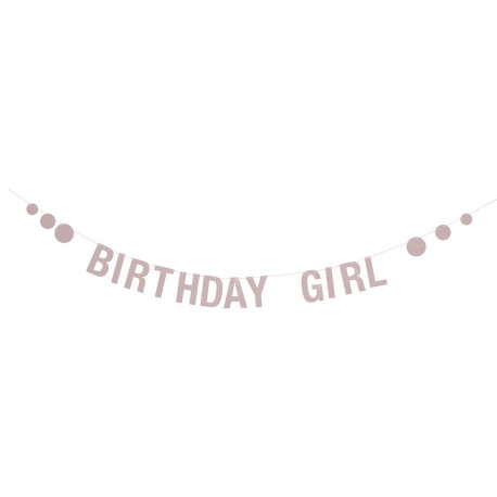 Fijne roze slinger - Birthday girl Fijne roze slinger - Birthday girl