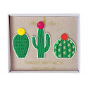 Hippe set van 3 cactus broches