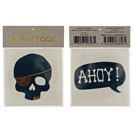 Bangelijk setje tijdelijke Skull tattoos Bangelijk setje tijdelijke Skull tattoos