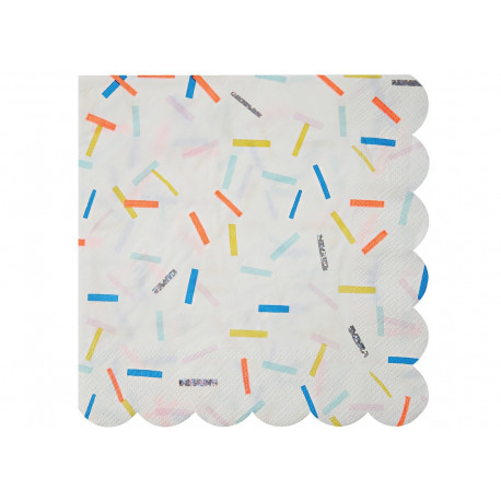 Set van 16 grote servetten - Sprinkles Set van 16 grote servetten - Sprinkles
