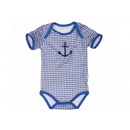 Zeemans romper - Navy white checks Zeemans romper - Navy white checks