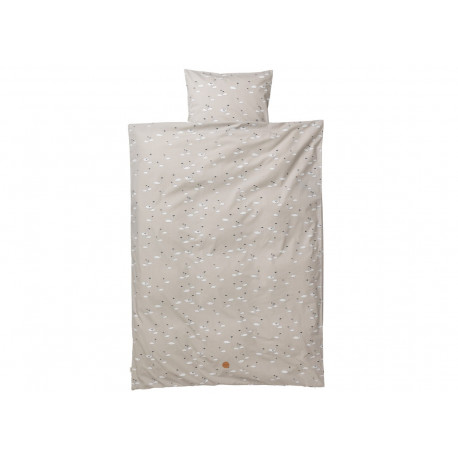 Lichtgrijze 1-persoons bedset - Swan grey Lichtgrijze 1-persoons bedset - Swan grey