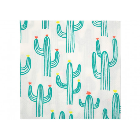 Set van 20 servetten 'cactus large' Set van 20 servetten 'cactus large'