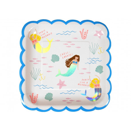 Set van 8 'let's be mermaids' borden Set van 8 'let's be mermaids' borden