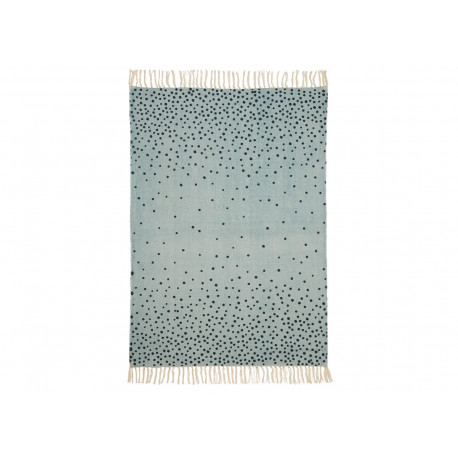 Gespikkeld warmblauw tapijt - dots