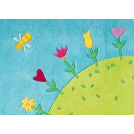 Wollen tapijt - Bloemenplaneet *