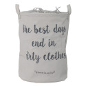 Stoffen opbergmand/wasmand - The best days end in dirty clothes
