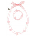 Roze juwelenset (ketting + armband) - Carla*
