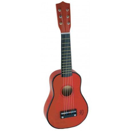 mooie rode gitaar in hout