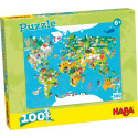 Interessante puzzel - Wereldkaart - 100 stukjes